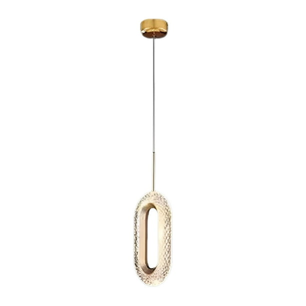 Lámpara colgante LED para cocina, estilo rústico, tipo isla Elíptica cálida