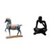 thumbnail image 1 of Figura de caballo,Figura de caballo Escultura animal coleccionable,Figura de lector abstracto,Estatua de pensador abstracto,arte,manualidades,decoraciones,Figuras humanas decorativas para, 1 of 8