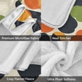 thumbnail image 3 of Yayeee Throw Blanket for Couch Soft Warm 50" x 60" Sofa Chair Bed Decoration, Black Clover Pattern, 3 of 7