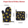 thumbnail image 2 of Cauagu Sunflowers Print Oven Mitts and Pot Holders 4 pcs Set,Extra Thicken Long Kitchen Oven Glove Potholders BBQ Gloves-Oven Mitts and Pot Holders(11 Inch), 2 of 6