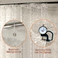 thumbnail image 3 of Shower Curtain Liner 3D Semi Transparent Heavy 8G Thick PEVA Waterproof Plastic Metal Grommets and Weighted Magnets 70 x 72 inches with Hooks Pebble Clear, 3 of 7