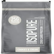 Isopure Zero Carb Protein Powder, Cookies & Cream, 50g Protein, 7.5 Lb