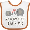 thumbnail image 3 of Inktastic My Godmother Loves Me Boys or Girls Baby Bib, 3 of 4