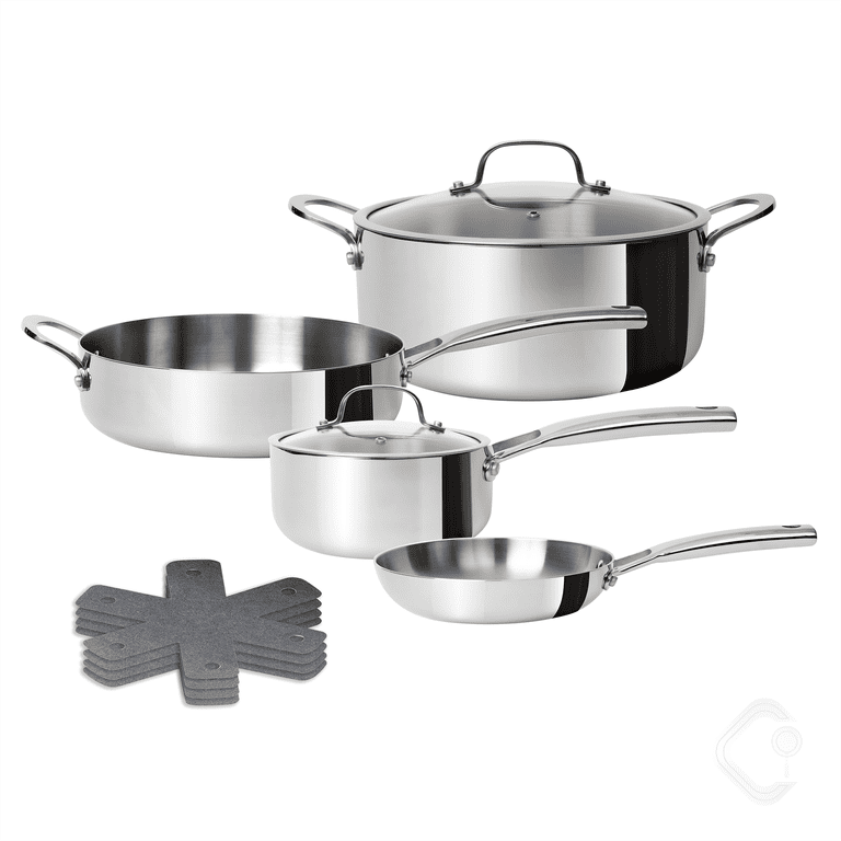 CoreClad 10-Piece Tri-Ply Stainless Steel Cookware Set photo 1