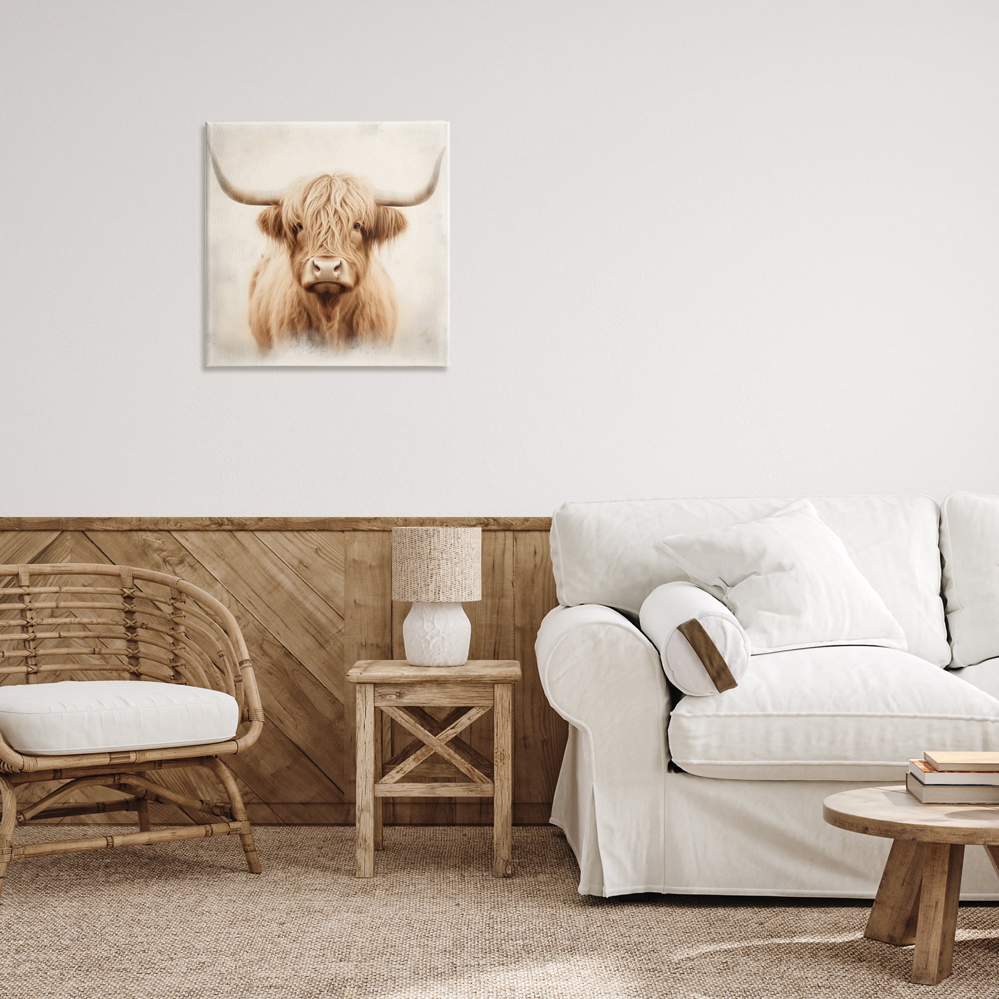 Stupell Industries Dreamy Fluffy Highland Portrait Canvas Wall Art, design by Creative Studio