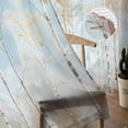thumbnail image 5 of Contemporary Yellow Blue Tree Sheer Curtains 84 Inches Long 2 Panels Set, Window Sheer Curtains for Living Room/Bedroom, Abstract Art Oil Paiting Light Filtering Rod Pocket Curtain 52'' x 84'' x 2, 5 of 7