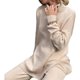 thumbnail image 1 of Jersey de punto holgado de cuello alto para mujer, 1 of 2