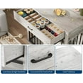 thumbnail image 3 of Multi-Functional 37.8" Dog Crate Furniture with Sliding Barn Door and Storage Drawer, Wooden Indoor Kennel Table for All Size Dogs, 3 of 7