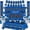 Blue, variant on 48Pcs Graduation Party Decoration Kit For Class Of 2026 Congrats Grad, Complete Set With Tablecloth 14 Banners Backdrop Hanging Decor Honeycomb Balloons Couplets, Ideal For 2026