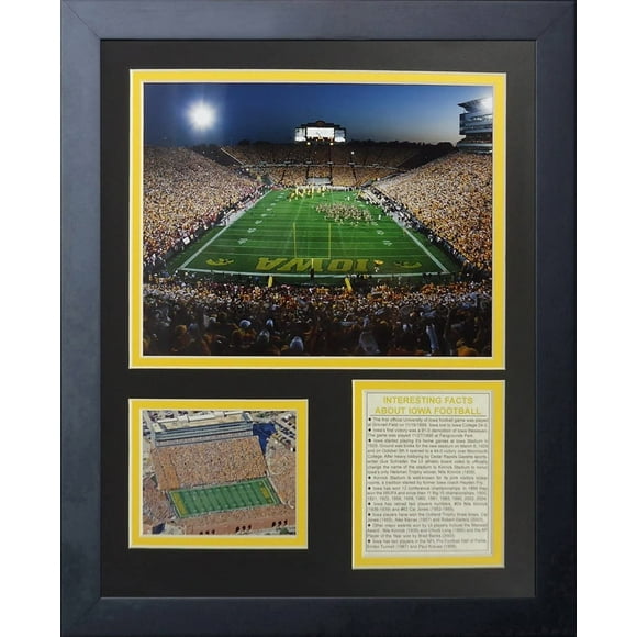Legends Never Die Iowa Hawkeyes Kinnick Stadium Framed Photo Collage, 11 by 14-Inch