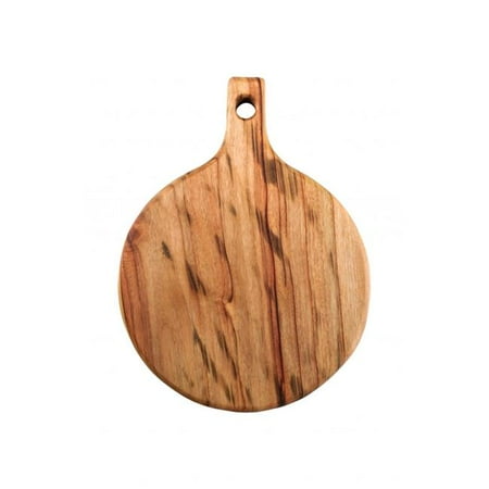 

HomeRoots 469164 Natural Wood Laurel Wood Anti Bacterial Round Pizza Paddle Board