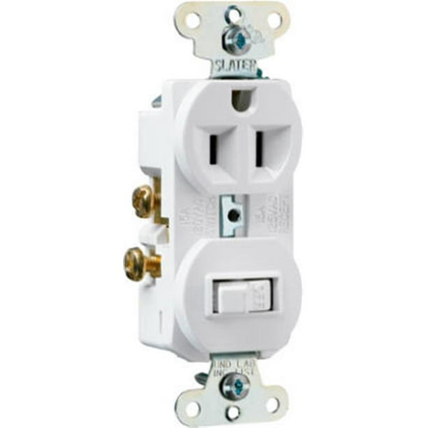 Pass & Seymour 691WCC6 15A 120V Single Pole Combination Switch & Outlet