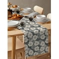 thumbnail image 3 of Hokiten Table Runners 72 Inches Long Dress Scarves, Gray Flowers Farmhouse Kitchen/Dining Table Runner, Coffee Tablerunners, Vintage Country Pastoral Botanical Floral 13x72 Inch, 3 of 7