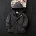 thumbnail image 4 of Cethrio Boys Winter Coats Size 6, Warm Zip up Windproof Thickened Winter Outerwear with Hood Gray, 4 of 7