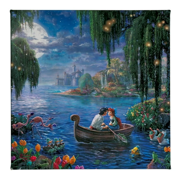 Thomas Kinkade Disney The Little Mermaid II 14" x 14" Gallery Wrapped Canvas Art