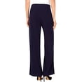 thumbnail image 2 of NY Collection Womens Petites O-Ring High-Rise Slit Wide Leg Pants, 2 of 2