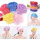 thumbnail image 2 of Microfiber Hair Drying Cap - Bowknot Water Absorbent Quick Drying Head Towel For Women, Purple, 2 of 5