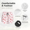 thumbnail image 6 of Lsque Hearts Printed Women's Running Shorts with Liner Pockets,Elastic Quick Dry Workout Athletic Gym Yoga Shorts,Womens High Waist Shorts-, 6 of 9