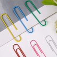 thumbnail image 3 of Paquete de 480 clips de plástico multicolor de 28 mm x 300 + 50 mm x 150 clips de papel de colores con caja de plástico, para papelería de oficina multicolor, 3 of 5