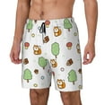thumbnail image 2 of Haiem Tree Squirrel Mens Swim Trunks with Compression Liner 2 in 1 Swimming Shorts Stretch Swimwear Quick Dry,Board Shorts-3X-Large, 2 of 9