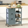 thumbnail image 2 of HOMCOM Rolling Kitchen Island Cart, Bar Serving Cart, Compact Trolley on Wheels, 2 of 8