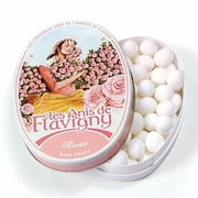 Les Anis de Flavigny Abbaye de Flavigny Rose Drops  Oval Tin 50g / 1.75 oz French Mints MADE IN FRANCE