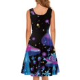 thumbnail image 3 of FKELYI Glitter Mushroom Sleeveless Dress Elastic A Line Swing Skater Twirl Dresses Soft Women Sleeveless Dress Casual Size 4XL, 3 of 4