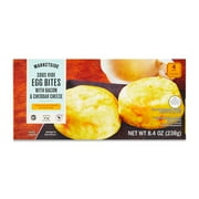 Marketside Sous Vide Egg Bites with Bacon and Cheddar Cheese, 4 Egg Bites, 8.4 Ounces, Gluten Free