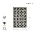 thumbnail image 3 of KitchenAid 24-Cup Aluminized Steel Nonstick Mini Cupcake Pan and Muffin Tin, Contour Silver, 3 of 8