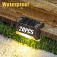 thumbnail image 2 of 4-20PCS Warm White LED Solar Step Lights Outdoor Garden Path Stair Lights Waterproof Balcony Patio Fence Lighting Decoration, 2 of 7