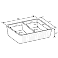 thumbnail image 2 of Farmhaus Fireclay Reversible Double Bowl Sink with a Concave Front Apron on One Side and Fluted Front Apron on the Other - Biscuit, 2 of 3