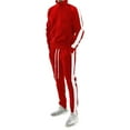 thumbnail image 2 of KKBOTIVE Mens Tracksuits 2 Pieces Casual Sport Sets Long Sleeve Jacket and Sweatpants Suits Color Block Jogging Sweatsuits, Red, Size XXXL, 2 of 8