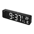 Large LED Digital Wall Clock Temperature Date Day Display USB Remote