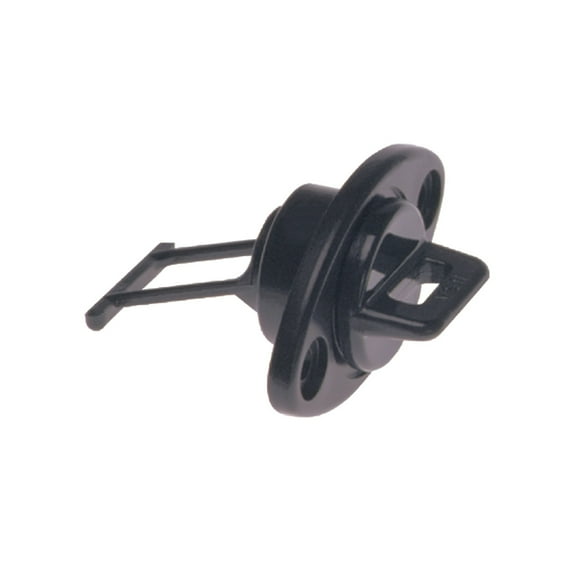 Beckson 1" Drain Plug Screw Type With Gasket-Black