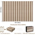 thumbnail image 4 of Enyhom Waterproof Outdoor Rug 5'x8', Reversible Striped Patio Rug, Plastic Straw Outdoor RV Carpet for Outsides, Patio, Camping, Balcony, RV and Deck, Brown/Beige, 4 of 6