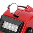 thumbnail image 3 of Contador de contador Tally de 4 dígitos Conteo de números Clicker Hand Red, 3 of 5