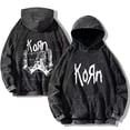 thumbnail image 2 of Sudadera con capucha de la banda de Rock Korn para hombre y mujer, ropa de calle Vintage de la gira mundial, sudaderas lavadas de algodón, Jersey Retro de gran tamaño, Y2k, 2 of 5