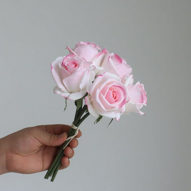 Xiao Hua Ramo de 2 flores artificiales de tacto real, flores falsas para decoración de hogar, oficina, boda, arreglo floral (Q20, 10,2 pulgadas de largo)