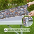 thumbnail image 6 of Cute Hedgehogs and Forest Animals Pattern Square Fitted Tablecloth with Elastic Edge,Square Table Cover,Washable Elastic Table Cover for Home Kitchen Party Decor 36"x36", 6 of 6