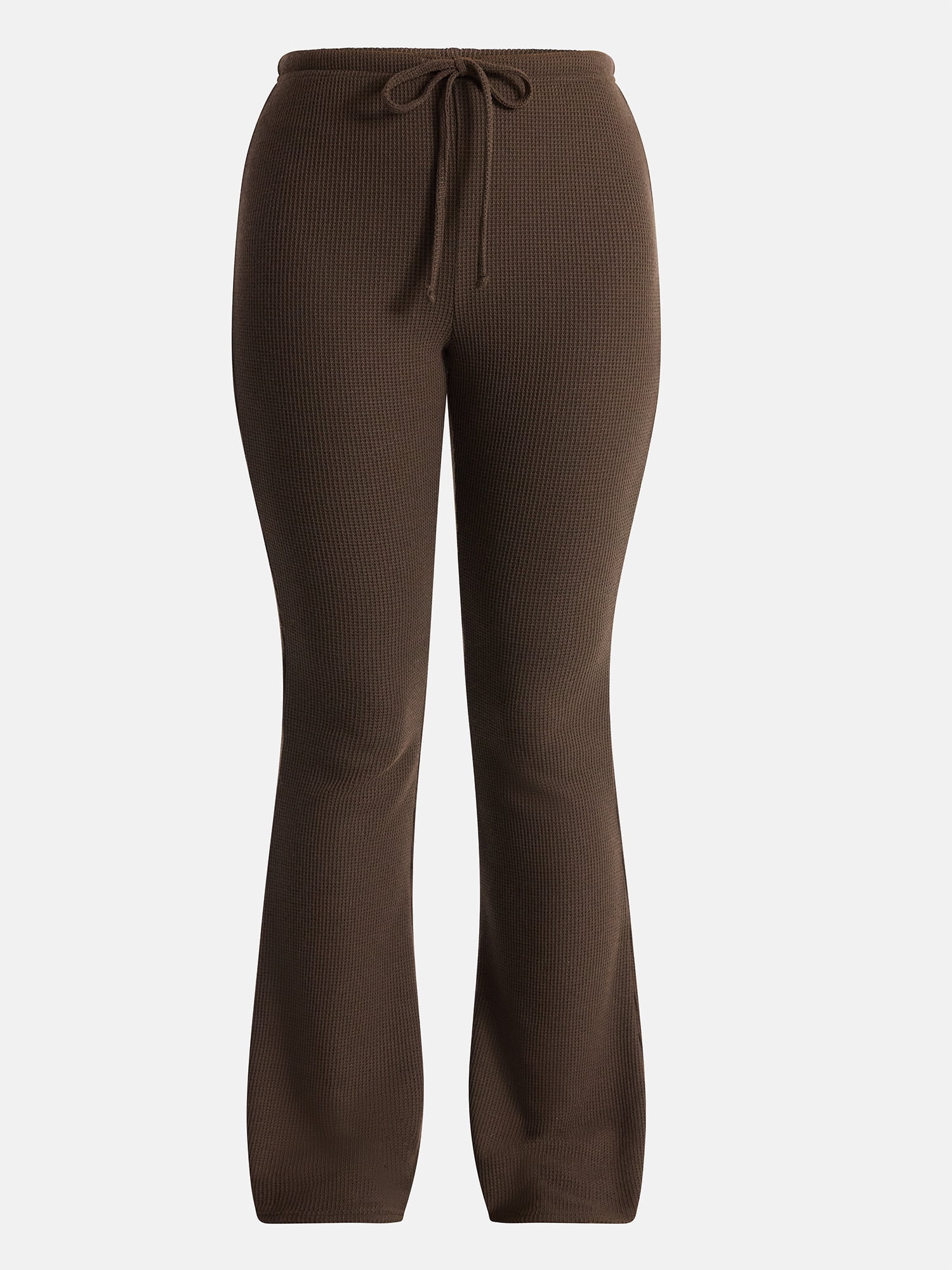 No Boundaries Brushed Back Waffle Knit Mini Bootcut Leggings, 32'' Inseam, Women’s
