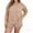 Khaki, variant on Plus Size Lepard Print Patchwork Women Short Sleeved 2 Pieces Ribbed Tops and Shorts Sets Outfit