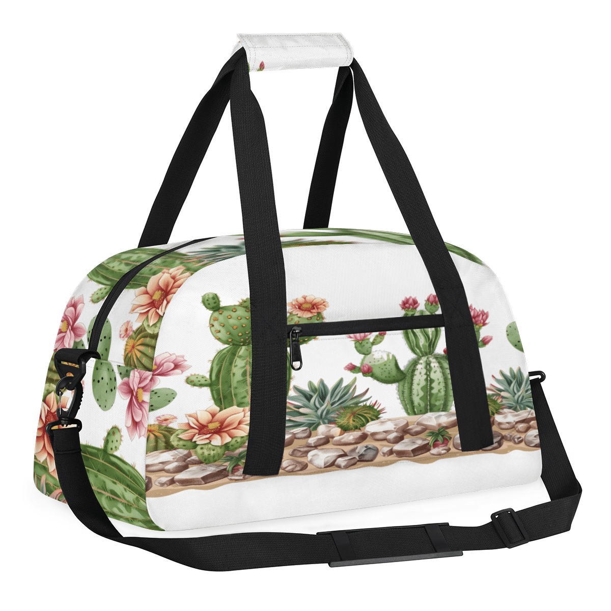 Herdesigns Sports Duffle Bags Travel Duffle Bag Gym Bag Cacti Succulen Weekender Travel Bag Waterproof Overnight Bag Carry On Travel Tote Bag Dance Bags