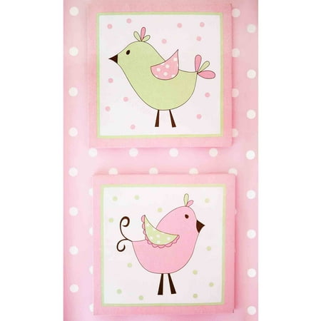 My Baby Sam Pixie Baby 2-Piece Wall Decor, Pink