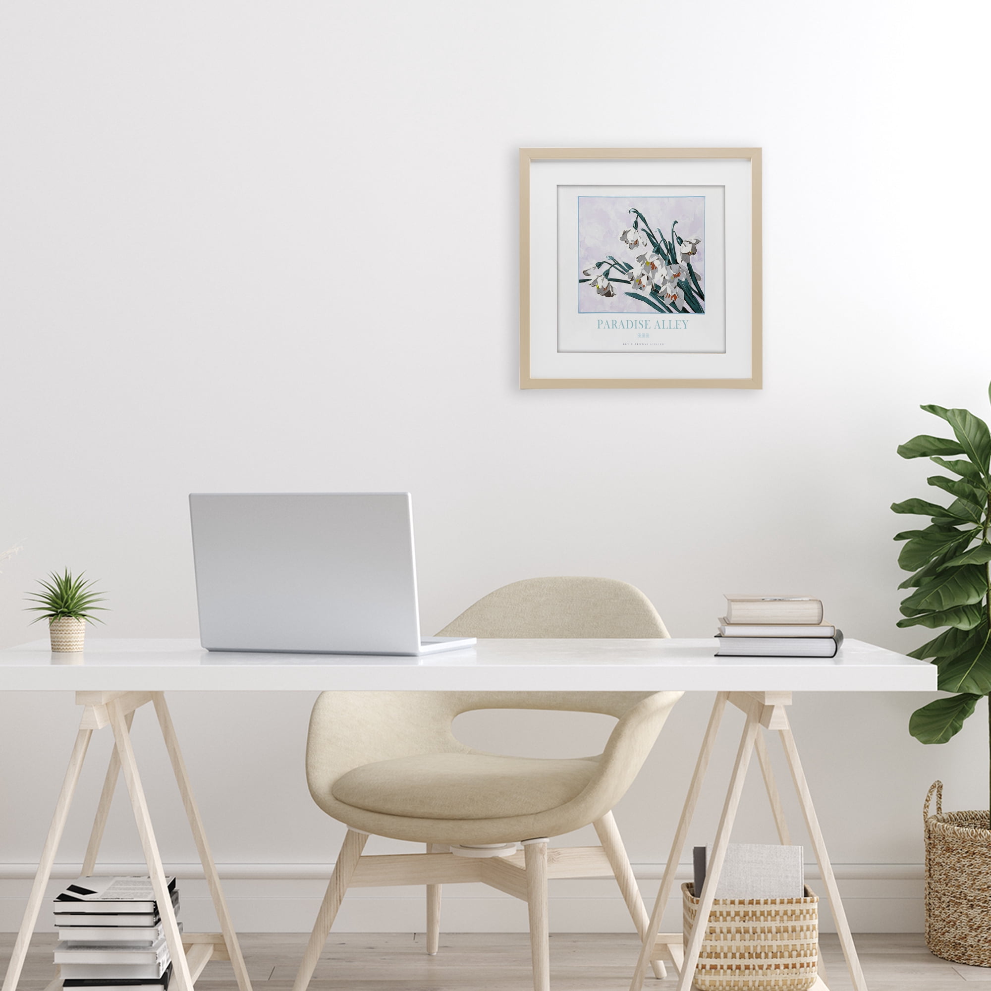 Stupell Industries Paradise Alley White Spring Blooms Birch Framed Print Under Glass, design by Jadei Graphics