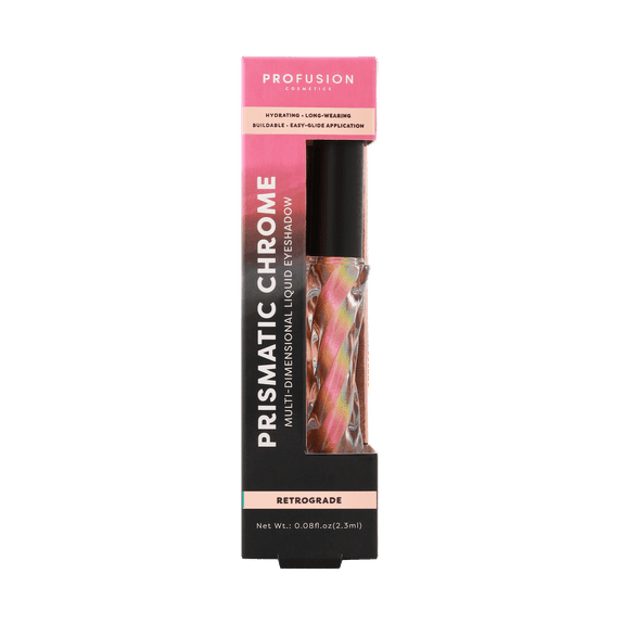 Profusion Cosmetics Prismatic Chrome Multi-Dimensional Liquid Eyeshadow, Hydrating, Long-Wearing for Vibrant Eye Looks, Retrograde