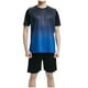 thumbnail image 1 of Camisas de Ajuste Suelto para Hombre, Gradiente Transpirable de Malla Casual, Pantalones Cortos de Manga Corta Delgada, 1 of 8