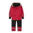 thumbnail image 4 of longantii Snow Suit Toddler Boy Girls One Piece Snowsuit Waterproof Windproof Outdoor Overalls Winter Warm Snowboard Suit Snow Clothes Red 12-13 Years, 4 of 7
