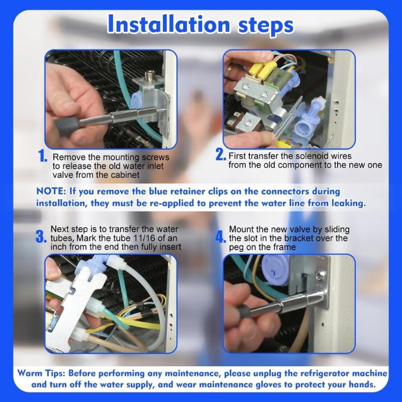 Triple Water Inlet Valves for Multiple Refrigerator Models Optimal Functionality