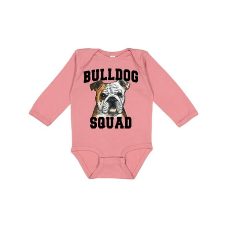 

Inktastic Dog Bulldog Squad Gift Baby Boy or Baby Girl Long Sleeve Bodysuit