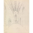 thumbnail image 2 of James Moore 19x24 Gold Ornate Framed and Double Matted Museum Art Print Titled - Interior of St. Catherine's Chapel, in Abbotsbury, Dorset, England (1791), 2 of 4